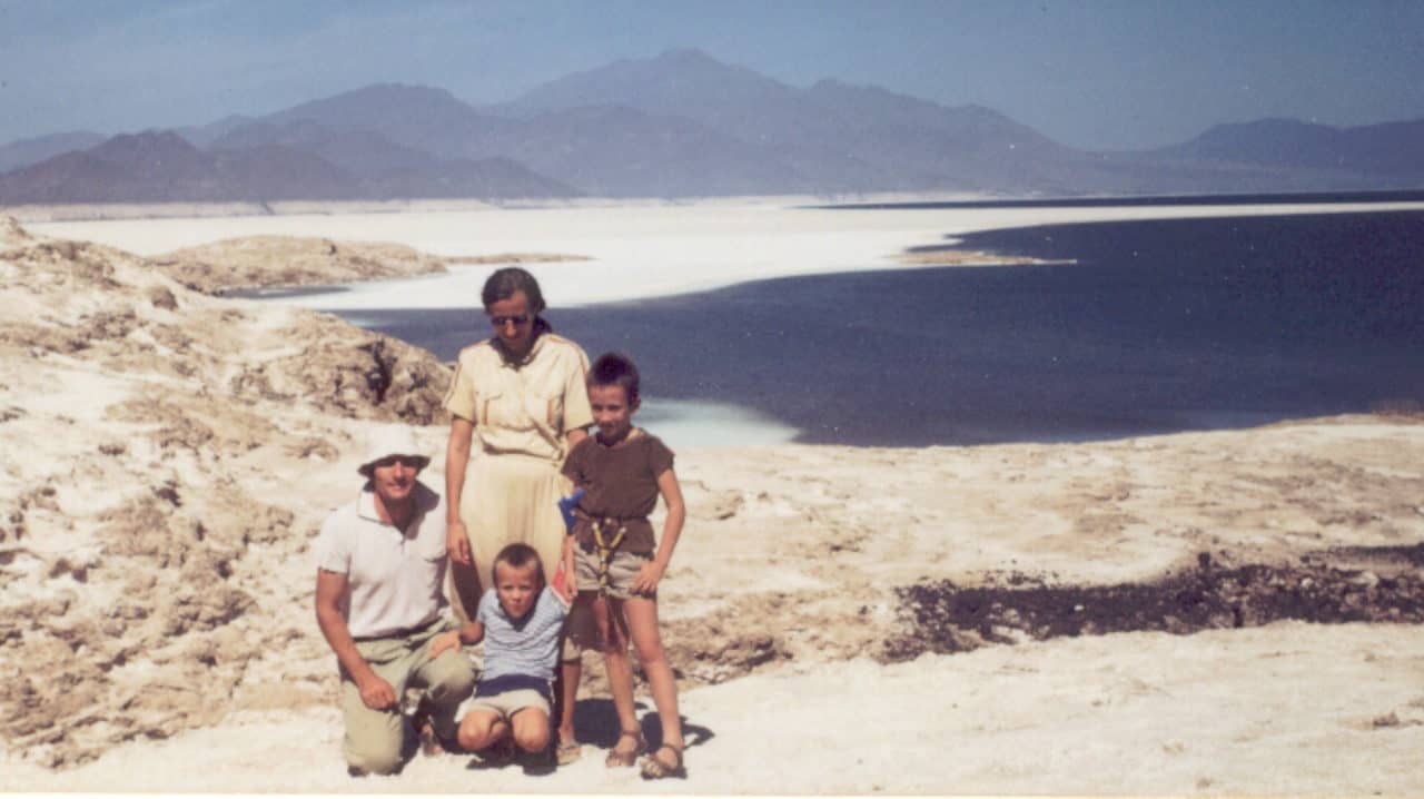 Familie Bruderer am Lac Assal, Djibouti